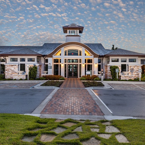 Front view of leasing office at Ridgelake Apartments Front view of leasing office at Ridgelake Apartments